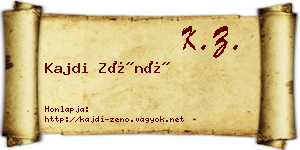 Kajdi Zénó névjegykártya
